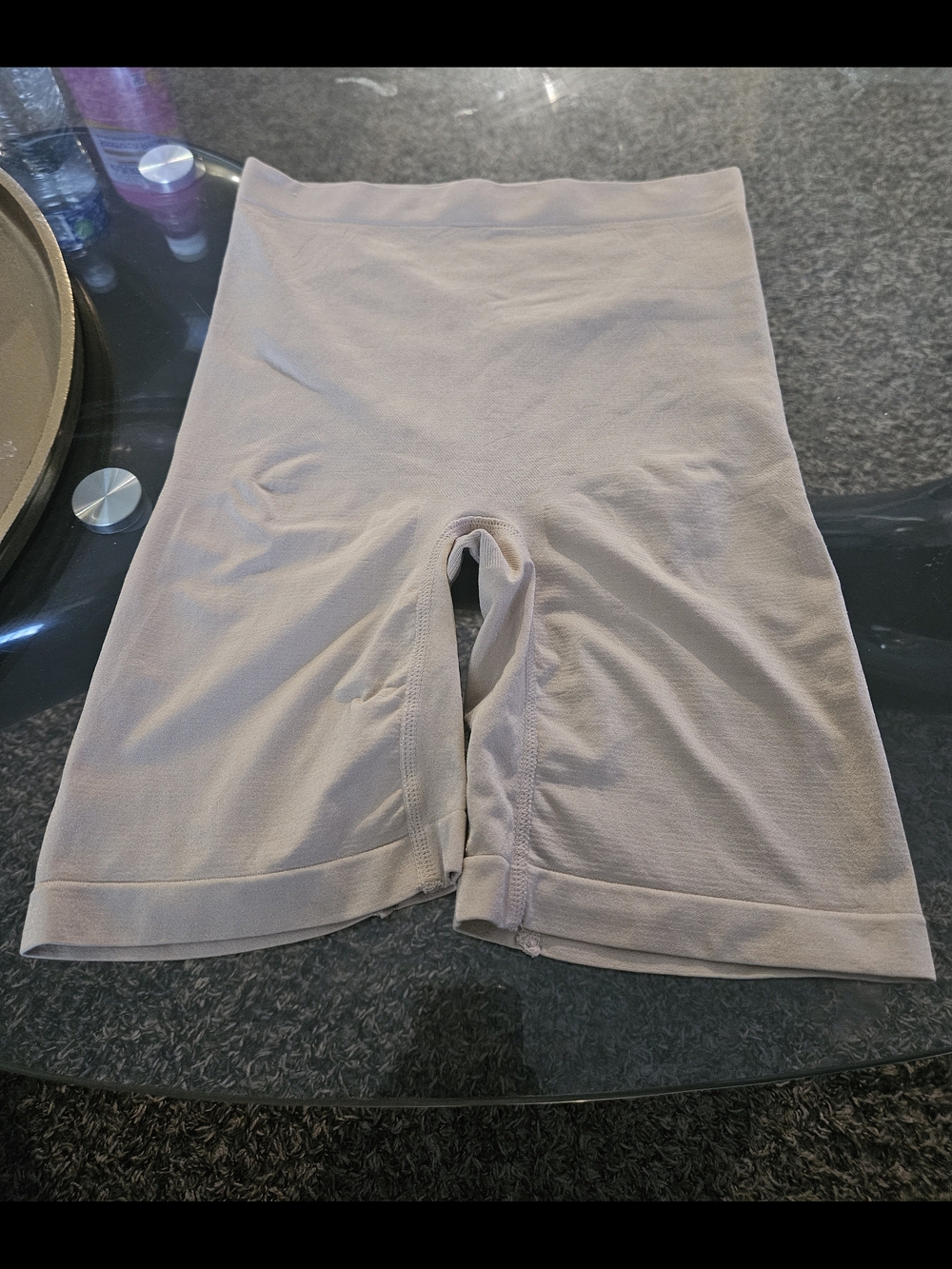 Under Where?Taupe High-Rise Bike Shorts